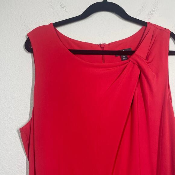 J by Jason Wu Plus Size 1X Wide Leg Jumpsuit Red Side Pocket Sleeveless Stretch - Picture 5 of 10